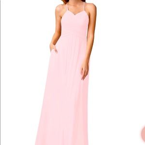 Azazie Cecilia dress - blushing pink